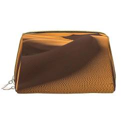 Sand Dünen in der Sahara Wüste Gedruckt Make-up Tasche Leder Kosmetiktasche Reise Kulturbeutel Frauen Organizer Taschen, Sanddünen in der Sahara, Einheitsgröße, Taschen-Organizer von BAFAFA