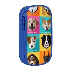 The dog breed Kosmetiktasche, tragbar, für Reisen, Schmuck, Handtasche, Geldbörse, Schwarz, blau, Einheitsgröße von BAFAFA