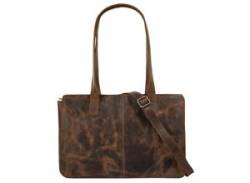 Henkeltasche BAGAN Gr. B/H/T: 35 cm x 25 cm x 12 cm onesize, braun Damen Taschen Handtaschen von BAGAN