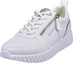 BAGATT Damen D31-ADO02 Sneaker, White/Silver, 39 EU von BAGATT