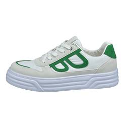 BAGATT Damen D31-ADP03 Sneaker, White/Green, 39 EU von BAGATT