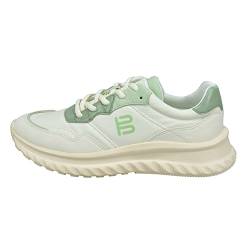 BAGATT Damen D31-AEE02 Sneaker, Offwhite/Light Green, 38 EU von BAGATT