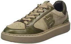 BAGATT Damen GIndiaa Sneaker, Taupe/Dark Green, 39 EU von BAGATT