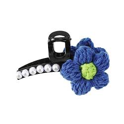 Krokodilklemme, Kopfschmuck, Haarklemme, Damen, stricken, Blumen-Haarspangen, Haarspangen, Blumen-Haarspangen, Haarspangen, Kopfbedeckung, Mode, Herbst-Winter-Accessoires, 68C (Color : CB2410B, Size von BAGLEV