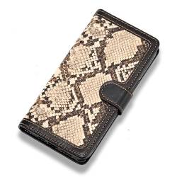 BAHELS Flip Case for iPhone 15 Pro Max/15 Pro/15 Plus/15, Magnetic Closure Phone Case with Card Slot Stand Premium Leopard Texture Cover,A,15 Pro von BAHELS