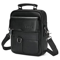 BAIGIO Schultertasche Herren Umhängetasche Leder Herrentasche Vintage Crossbody Messenger Bag für Arbeit Reise Alltagsleben von BAIGIO