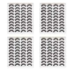 80 Paare 3D-Wimpern für Chemische Fasern Natürliche Falsche Wimpern Dramatisches Volumen Gefälschte Wimpern von BAIGOO