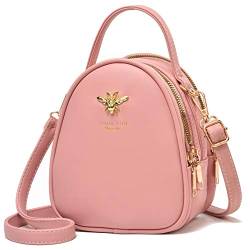 BAIKELI Leichte kleine Crossbody-Taschen Umhängetasche für Frauen Stilvolle Damen Handy Geldbörse und Handtaschen Geldbörse, 0-0-1-rosa, Small von BAIKELI
