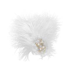 1 x weiße Feder-Haarspange für Hochzeit, Braut, Flapper, Feder, Haarspange, traditionelle chinesische Hanfu-Haarspange, T3Q6 Fascin von BAILIY