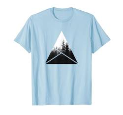 Geometrischer Wald Abstrakte Natur Minimalismus Dreieck T-Shirt von BAINAI