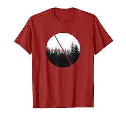 Geometrischer Wald Abstrakte Natur Minimalismus T-Shirt von BAINAI