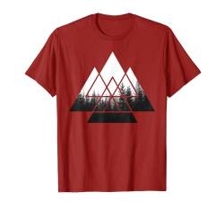 IN THE FOREST Wald Natur Motiv geometrisch Minimalismus T-Shirt von BAINAI