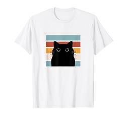 Retro Katze Vintage Kawaii Tier Niedliches Haustier T-Shirt von BAINAI