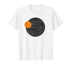 Retro Kreis Wellen Minimalismus geometrisch abstrakt T-Shirt von BAINAI