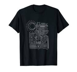 Sonne Linien Muster Pfeil geometrisch hipster Geometrie boho T-Shirt von BAINAI