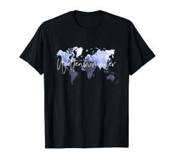 WELTENBUMMLER Weltkarte Reisen Erde Welt Wasserfarbe Vintage T-Shirt von BAINAI