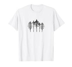 Wald Natur Motiv geometrisch Minimalismus T-Shirt von BAINAI
