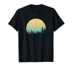 Wald Natur Vintage Geometrisch Minimalismus Baum Geometrie T-Shirt von BAINAI