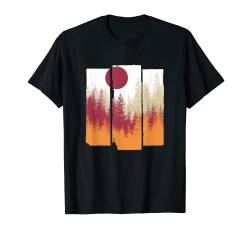 Wald Natur Vintage Geometrisch Minimalismus Geometrie T-Shirt von BAINAI