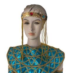 Zartes Haarband, Cosplay, Stirnbänder für Halloween, Cosplay, Königin von Ägypten, goldene Perlen, Halloween-Kopfbedeckung, Stirnbänder für Damen, ägyptische von BAIRU