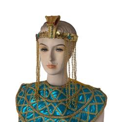 Zartes Haarband, Cosplay, Stirnbänder für Halloween, Cosplay, Königin von Ägypten, goldene Perlen, Halloween-Kopfbedeckung, Stirnbänder für Damen, ägyptische von BAIRU