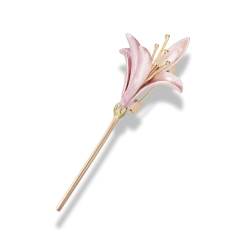Blumen-Brosche, modisches Ölgemälde, dreidimensionale Rosen-Blumen-Brosche, Corsagen-Brosche for Damen (Color : BC21Y0058-1, Size : One size) von BAISHIHUA