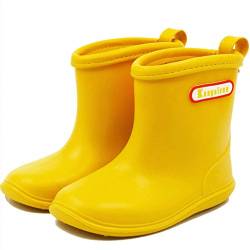 BAIYOU Kinder Gummistiefel Kinderschuh Baby Wasserdicht Schuhe für 1–6 Jahre (Herstellergröße 13, 19/20 EU) von BAIYOU