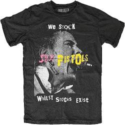 Rockoff Trade We Stock Mens TT-Shirts Hemden Officially Licensed Sex Pistols Merch Black Cotton Graphic Tee (L)(X-Large) von BAIYUN