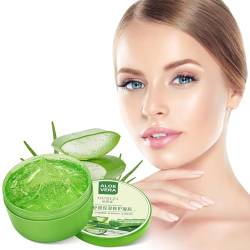 300ml Aloe Vera Gel, Bio Aloe Vera Gesicht Gel, Natürlich Aloe Vera Extrakt, Beruhigend und feuchtigkeitsspendend, Sonnenschutz und Selbstbräuner, für Gesicht, Körper, Sonnenbrand von BAInuai