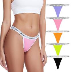 BAJAOEY G String Tanga Damen Baumwolle Nahtlos T-Back Thongs Unterhosen Frauen Taillenband Sexy Unterwäsche,M von BAJAOEY