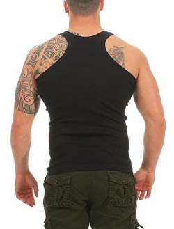 2er Pack Herren Tanktop Muscle Shirt Boxershirt Classic in FEINRIPP Tank Top Muskelshirt für Sport Fitness & Bodybuilding Trägershirt aus 100% gekämmter Baumwolle Größe 10 von BAKIS
