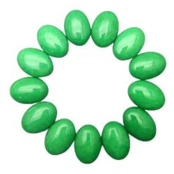BAKYAR Cabochon aus Naturstein, 20 Stück Perlen aus Naturstein, Cabochon, für Schmuck, 2 x 5 x 18 mm, Zubehör für Ohrringe (Farbe: Malay Jade) von BAKYAR
