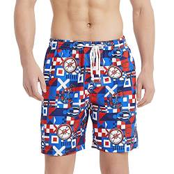 BALCONY & FALCON Herren Badehose mit Kordelzug Schnell trocknende Boardshorts zum Schwimmen, Surfen, Laufen, Fitnessstudio, Training, Spazierengehen Ziffer S von BALCONY & FALCON