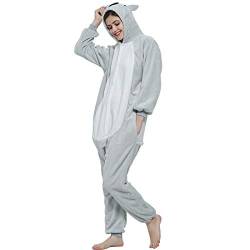 BALCONY & FALCON Tier Unisex Onesie Schlafanzug Cosplay Pyjamas Jumpsuit Tierkostüm Karneval Nachtwäsche Halloween Flannel-Koala XL von BALCONY & FALCON