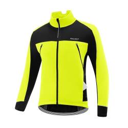 BALEAF Fahrradjacke Herren Winter Winddicht Wasserdicht Radjacke Herren Fahrrad Winterjacke für Radfahren Laufen Grün M von BALEAF