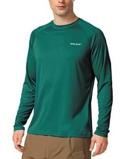 BALEAF UV Shirt Herren Wasser UV-Schutz UPF 50+ Rashguard Sonnenschutz Langarm Shirt Grün L von BALEAF