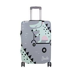 BALII Cute Alligator Rides Scooter Trolley Case Protective Cover Elastic Luggage Cover Fits 18-32 Inch Luggage, multi, L(fit 26"-28" suitcase), Modern von BALII