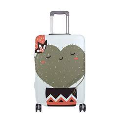 BALII Cute Cartoon Kactus and Flower Trolley Case Schutzhülle Elastische Gepäck Abdeckung passend für 45,7-81,3 cm Gepäck von BALII
