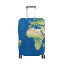BALII Earth World Map Trolley Case Schutzhülle Elastische Gepäckabdeckung passend für 45,7-81,3 cm Gepäck, multi, M(fit 22"-24" suitcase) von BALII