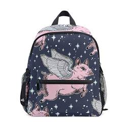 BALII Flying Pig Kleinkind-Rucksack, Büchertasche, Schulrucksack für Mädchen, Jungen, Kinder, multi, Einheitsgröße, Rucksack Backpacks von BALII