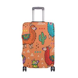 BALII Lamas Cactus Nahtlose Trolley-Koffer, Schutzhülle, elastische Gepäckabdeckung, passend für 45,7-81,3 cm Gepäck, multi, M(fit 22"-24" suitcase) von BALII