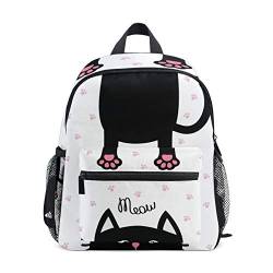 BALII Lustiger Rucksack für Kleinkinder, Motiv: schwarze Katze, Büchertasche, Schulrucksack für Mädchen, Jungen, Kinder, multi, Einheitsgröße von BALII
