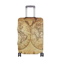 BALII Trolley-Koffer mit Vintage-Weltkarte, elastisch, passend für 45,7 - 81,3 cm große Gepäckstücke, multi, S(fit 18"-20" suitcase) von BALII