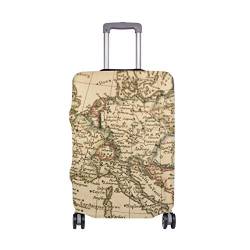 BALII Trolley-Koffer mit politischer Karte, Vintage-Stil, elastisch, passend für 45,7 - 81,3 cm große Gepäckstücke, multi, S(fit 18"-20" suitcase) von BALII