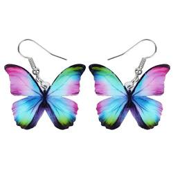BAMAY Acryl Insekten Monarch Schmetterling Ohrringe baumeln Schmuck blau Morpho Schmetterling Ohrringe für Frauen Mädchen Charms Geschenke (Mehrfarbig 983) von BAMAY