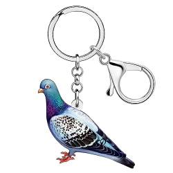 BAMAY Acryl Taube Vogel Schlüsselanhänger Geldbörse Auto Schlüsselanhänger Frühling Schmuck niedliche Taube Geschenke für Frauen Mädchen Sommer Charms (Mehrfarbig 324) von BAMAY