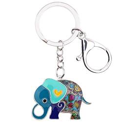 BAMAY Emaille Legierung Afrikanischer Elefant Schlüsselanhänger Tiere Auto Schlüsselbund Geschenk für Damen Mädchen Deko von BAMAY