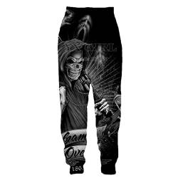 BANAITIE Herren 3D Totenkopf Volldruck Horror Jogginghose Hip Hop Harajuku Freizeithose Unisex Bequeme Sporthose,10,5XL von BANAITIE