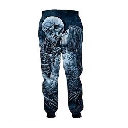 BANAITIE Herren 3D Totenkopf Volldruck Horror Jogginghose Hip Hop Harajuku Freizeithose Unisex Bequeme Sporthose,11,3XL von BANAITIE