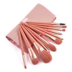 11 Stücke Rosa Make-up Pinsel Lose Puder Pinsel Professionelle Schönheit Make-up Pinsel Werkzeug Mit Tasche Kosmetik Werkzeug Professionnel Für Gesicht Makecup Reise Für Frauen von BANAN